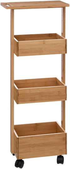 5Five Wooden 3-Tier Beige Trolley