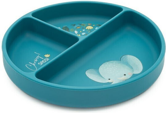 Sassi Junior Sassi Junior Baby- und Kleinkinder-Teller und -Schüsseln Kinderteller aus Silikon Blau