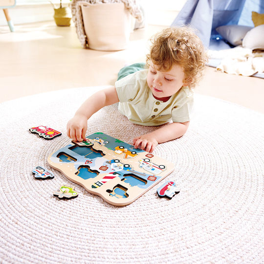 Ξύλινο Παιδικό Puzzle Σφηνώματα 10pcs Hape