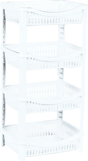 Viomes Plastic Kitchen Rack 4 Tiers White 41x31.5x81cm