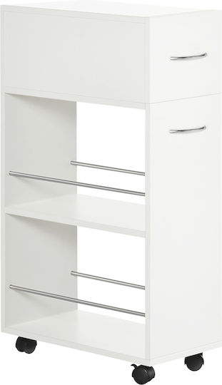 HomCom Τρόλεϊ Inox 3 Θέσεων Λευκό 801-240V80 HomCom Τρόλεϊ Inox 3 Θέσεων Λευκό 801-240V80