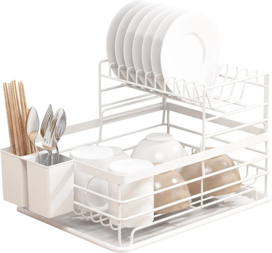 Elitehoff Scurgător De Chiuvetă Din Lemn În Culoare Albă 43x32.5x27.5cm Elitehoff Scurgător De Chiuvetă Din Lemn În Culoare Albă 43x32.5x27.5cm