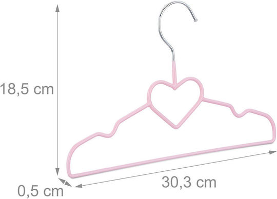 Relaxdays Kids Clothes Hanger Pink 10024747_894 10 Pieces