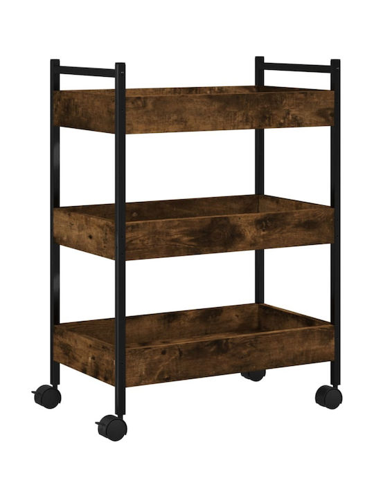 vidaXL Ραφιέρα Κουζίνας Ξύλινη 3 Θέσεων Καφέ 50x30x70cm