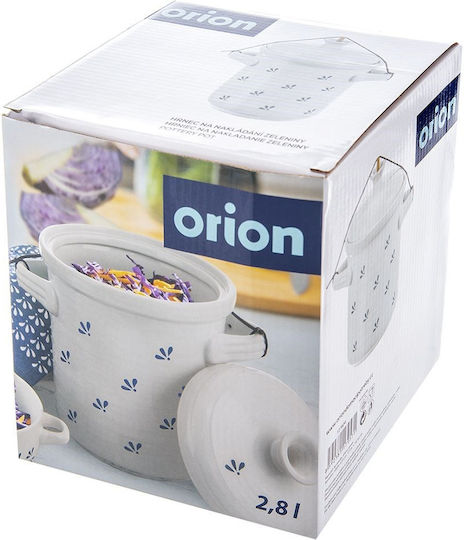 Orion General Use Vase with Lid Ceramic White 2800ml