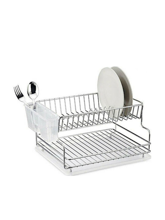Tekno-Tel Metallic Silver Sink Strainer 36x30x21cm