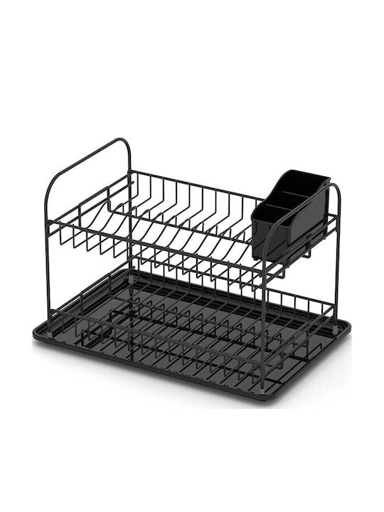Tekno-Tel Στραγγιστήρι Νεροχύτη Μεταλλικό Μαύρο 48x33x32cm