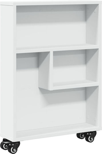vidaXL Τρόλεϊ Ξύλινο 4 Θέσεων Λευκό 855223 vidaXL Τρόλεϊ Ξύλινο 4 Θέσεων Λευκό 855223