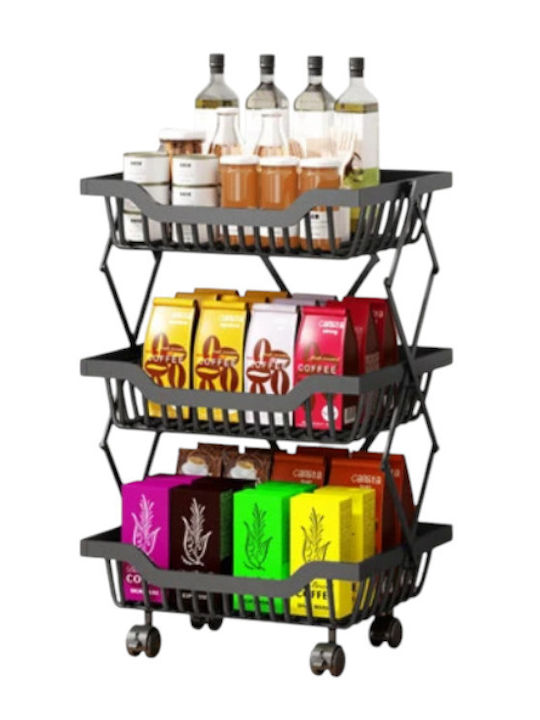 Metal Cupboard Shelf 35x27x7.5cm Black