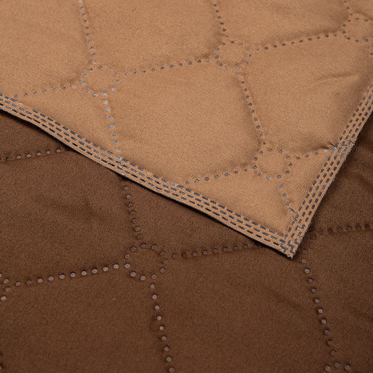Κουβερλί Υπέρδιπλο από Πολυεστέρα Brown 220x240cm