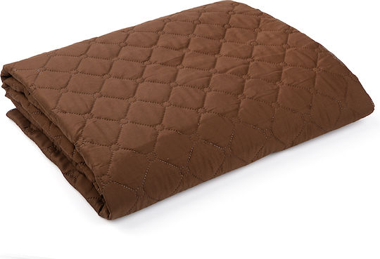 Κουβερλί Υπέρδιπλο από Πολυεστέρα Brown 220x240cm