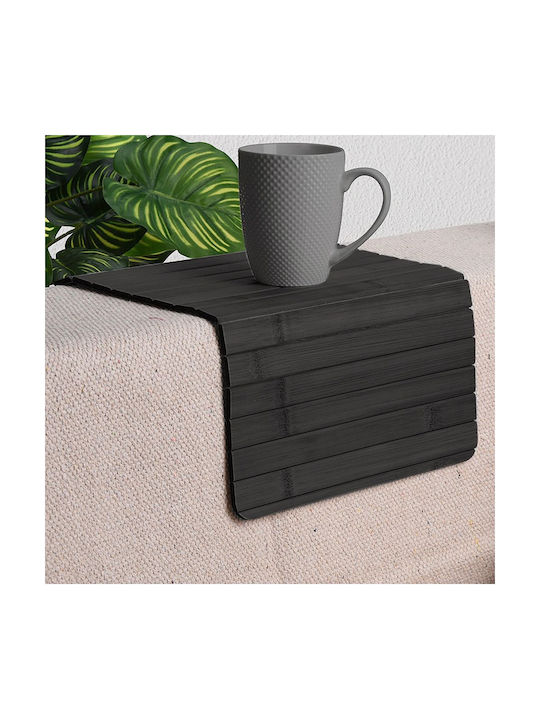 Vilde Seturi De Masă Bambus Negru 44x24cm