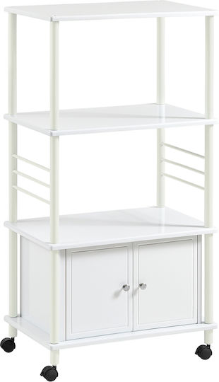 SoBuy Lebensmittelregal Metallisch 4 Ebenen Weiß FRG12-W