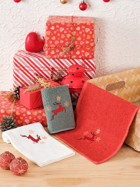 Rebeka Home Prosop De Mână Hkt6001 30x50cm Christmas 3 Bucăți