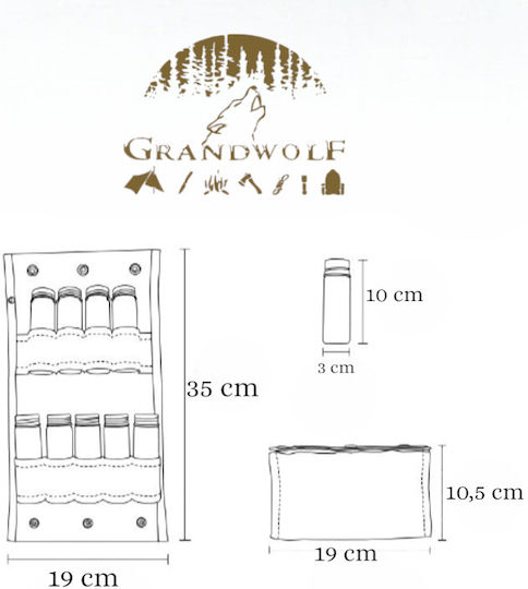 Grandwolf Borcane Pentru Condimente Din Sticlă Verzi 8 Bucăți