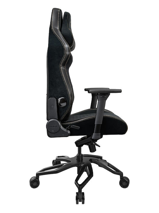 Cougar Titan Pro V2 Gold F Fabric Gaming Chair with Adjustable Arms Black