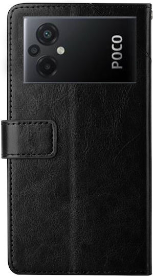 Book Tempered Glass Μαύρο (Poco M5)
