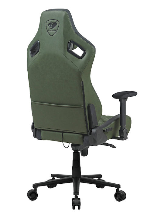 Cougar Defensor S Υφασμάτινη Καρέκλα Gaming με Ρυθμιζόμενα Μπράτσα Army Green F