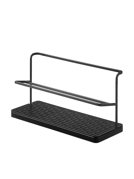 Yamazaki Organizer Für Die Küchenspüle Aus Metallisches Schwarzes 12x12x17cm