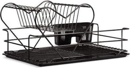 Scurgător De Chiuvetă Metalic Negru 49x30x25cm
