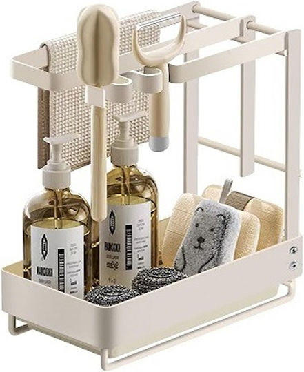 Schwamm-Halter aus Inox Edelstahl Weiß 24x14x24cm