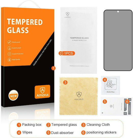 Amorus Privacy Full Face Tempered Glass (Oppo Find X9 Ultra 5G)