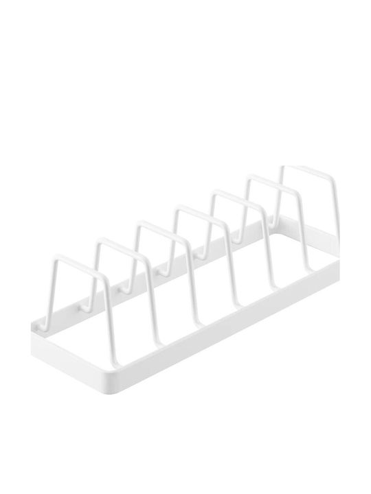 Yamazaki Πιατοθήκη Ντουλαπιού Inox σε Λευκό Χρώμα 11x22x7cm