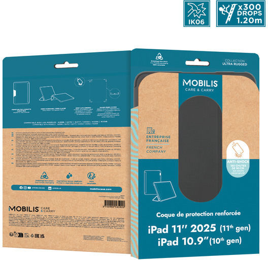 Mobilis Flip Cover Ανθεκτική με Πληκτρολόγιο Διάφανη (Ipad 11" (2025) / Ipad 10.9" (2022))