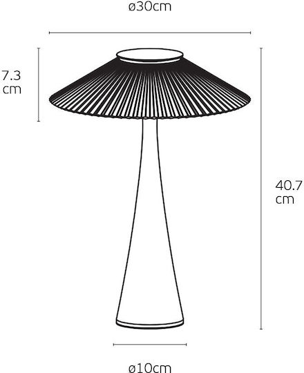 VK Lighting Portativ Metalic LED cu Abajur Auriu și Bază