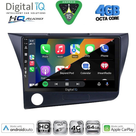 Digital IQ Ηχοσύστημα Αυτοκινήτου για Honda HR-V 1998-2005 (Bluetooth/USB/WiFi/GPS/Apple-Carplay/Android-Auto) με Οθόνη Αφής 9"