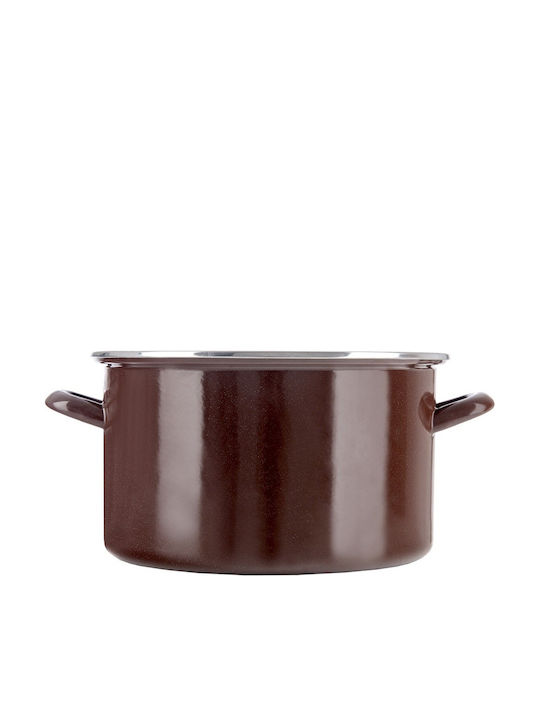 Orion Brown Deep Stainless Steel Pot 11.5lt
