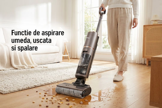 Heinner HSFW-PB160DRYBK Επαναφορτιζόμενη Σκούπα Stick 22.2V Γκρι
