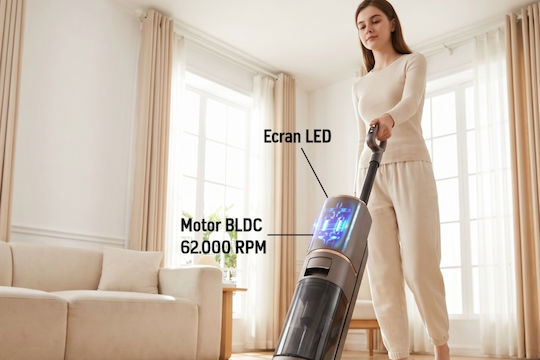 Heinner HSFW-PB160DRYBK Επαναφορτιζόμενη Σκούπα Stick 22.2V Γκρι