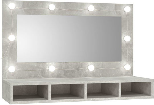 vidaXL 808895 Ορθογώνιος Led από Μοριοσανίδα με Ντουλάπι, Ράφι & Υποδοχή Λαμπτήρα 90x31.5cm Γκρι vidaXL 808895 Ορθογώνιος Led από Μοριοσανίδα με Ντουλάπι, Ράφι & Υποδοχή Λαμπτήρα 90x31.5cm Γκρι