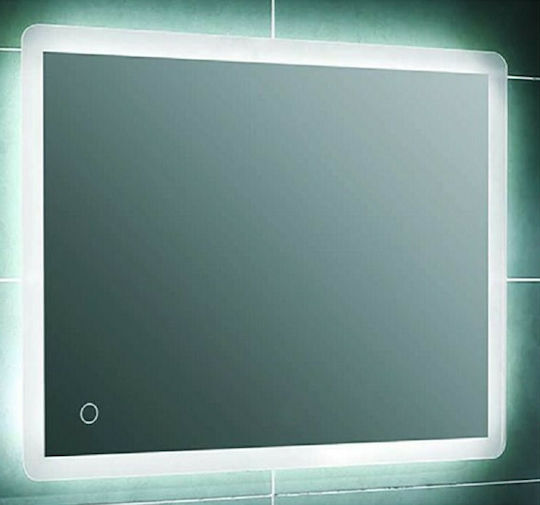 Gloria Nora Правоъгълена Банско Огледало LED Touch 60x80см