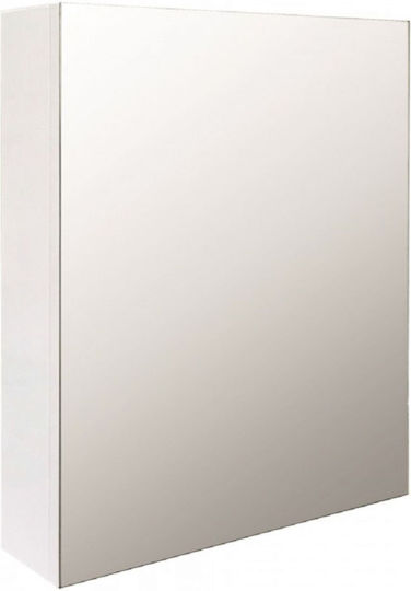 Inter Ceramic Bathroom Mirror made of Plastic with Cabinet 55x45cm White