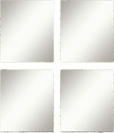 854599 Quadratischer Badezimmerspiegel Set 30x30cm