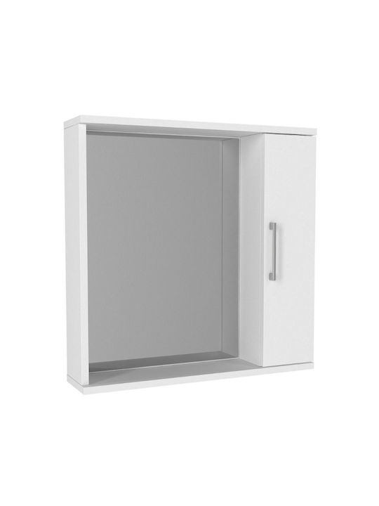 Megapap Badezimmerspiegel aus Spanplatte 65x15.3cm Weiß