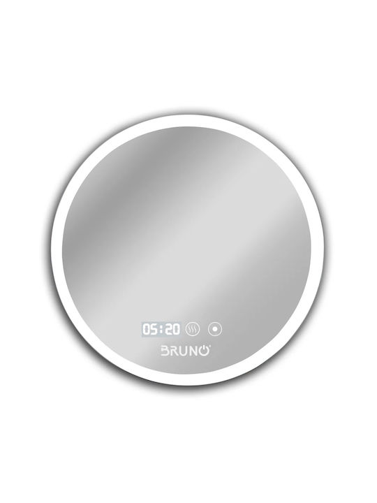 Bruno Round Bathroom Mirror Led Touch made of Metal 70x70cm