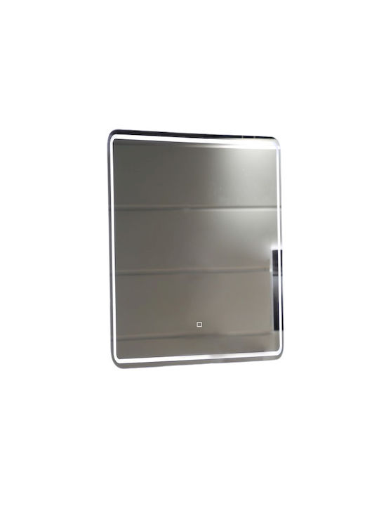 Inter Ceramic Icl 1799 Mirror Bathroom Led Lighting Touch Screen Clock Temperature Indicator Anti-fog System