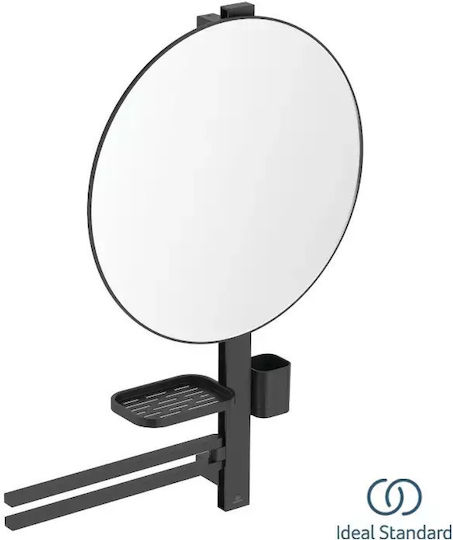 Ideal Standard Oglindă Rotundă din Metal 50x50cm Negru