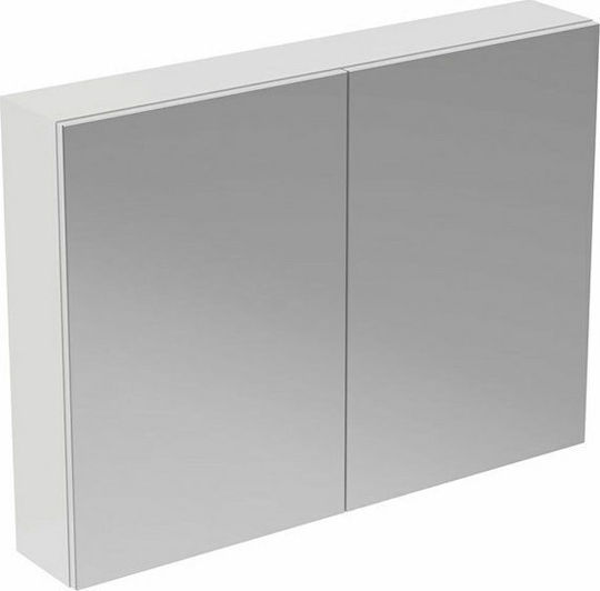 Ideal Standard T3593AL T3592AL Oglindă de baie Rectangular din Metal cu Dulap 100x70cm Alb