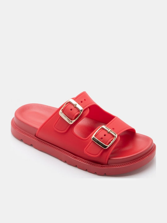 Flache Damen Sandalen Flatforms Rote