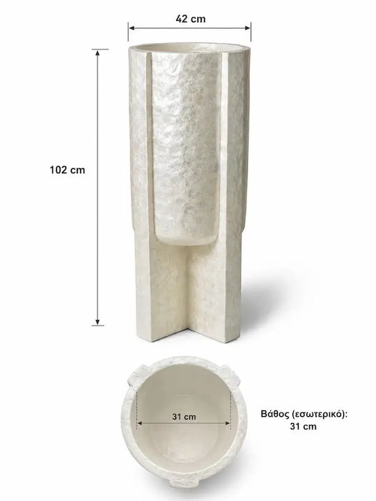 Pflanzentopf Polyresin Mehrfarbig 102x42cm