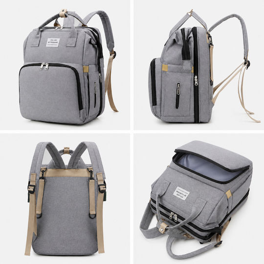Aster Star Aster Star Wickeltasche Kreißbett Rucksack Grau