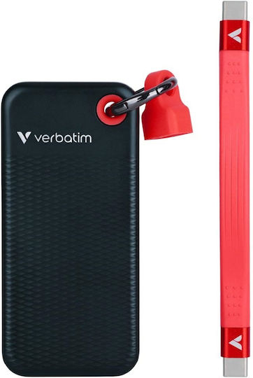 Verbatim Pocket USB 3.2 Externe Festplatte 256GB M.2 Schwarz / Rot