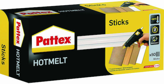 Pattex Hot Sticks Transparent Hot Glue Sticks 11 Mm 50 Pieces 1 Kg