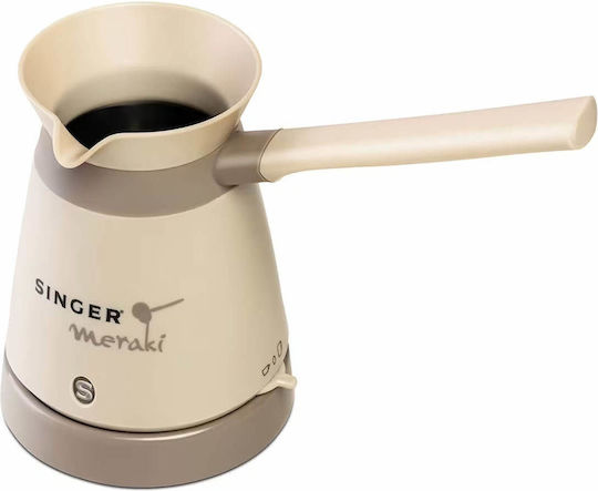 Singer Meraki Electric Greek Coffee Pot 800W with Capacity 330ml Brown