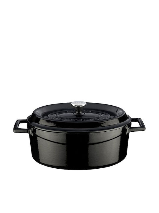 Lava Oală olandeză Ovală Fontă Black 27x21cm 1buc