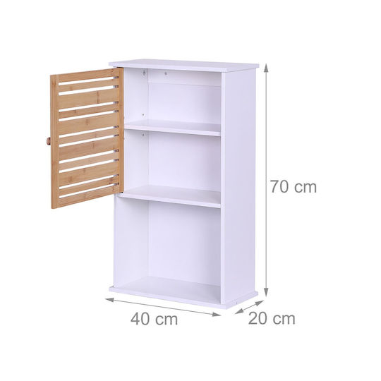 Relaxdays Dulap De Baie 40x20x70cm Lemn Natural